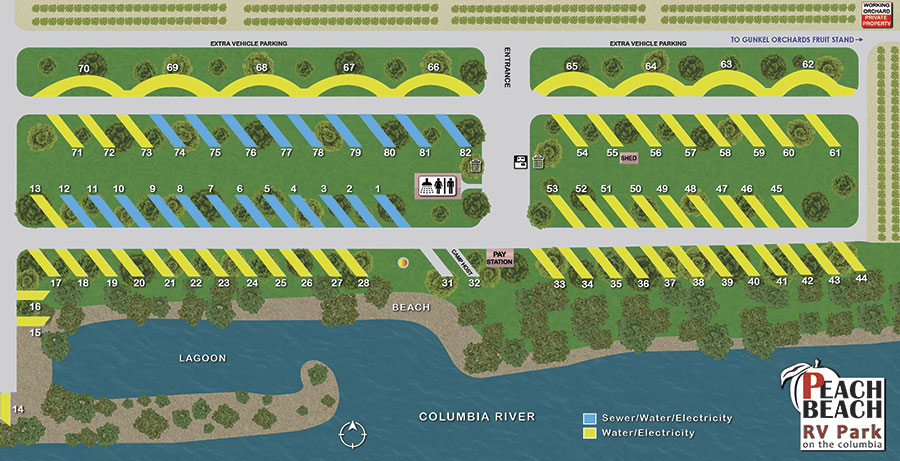 Peach Beach Campground RV Park Map